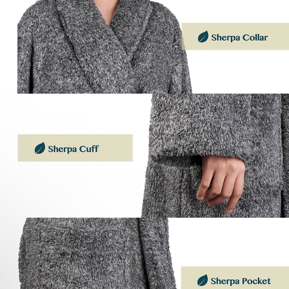 Women's Cozy Gray Robe - Picture 4 of 7